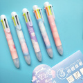 Andstal 6 in 1 Multifunctional Pen Ballpoint Pen Plastic Cute Ball Pen For School Student Supplies